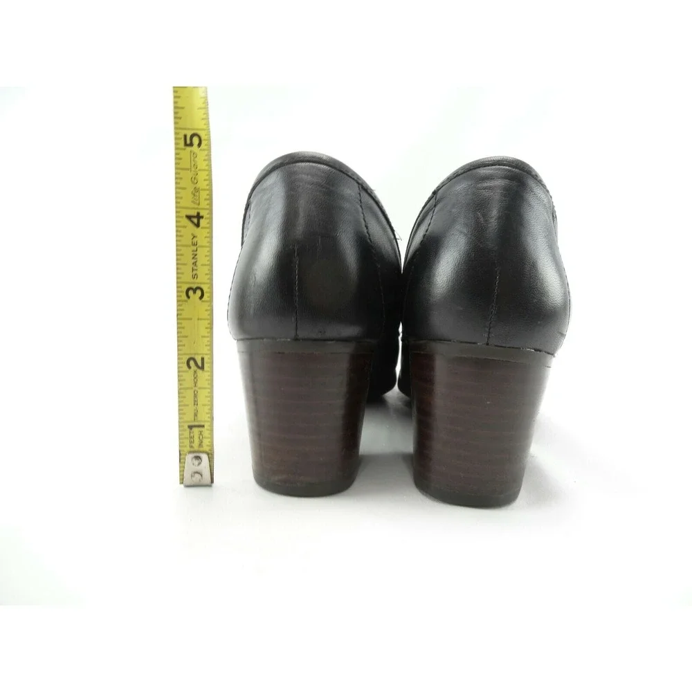 TIMBERLAND‎ REXI WOMEN'S SIZE 8.5 BLACK LEATHER LOAFER HEELS 64386